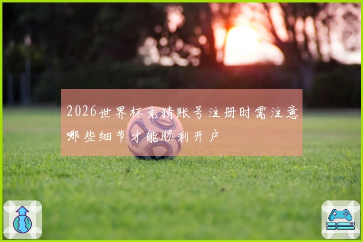 2026世界杯竞猜账号注册时需注意哪些细节才能顺利开户